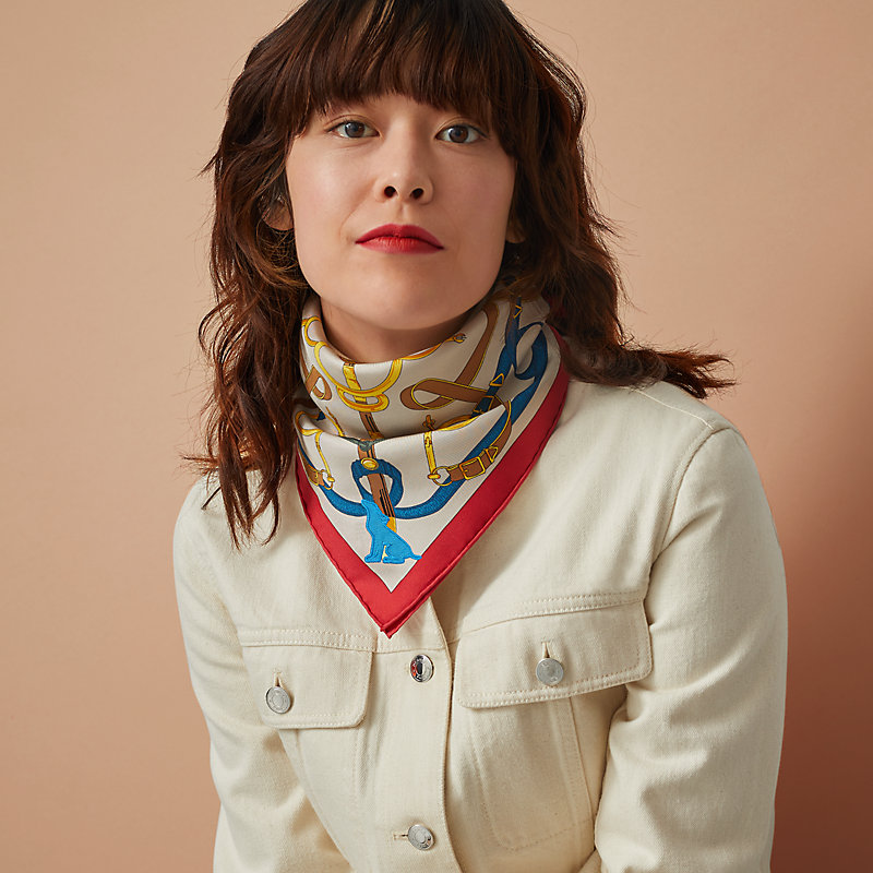 Eperon d'Or sticker scarf 45 | Hermès Singapore